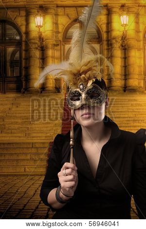 Elegant Girl With A Wonderful Mask