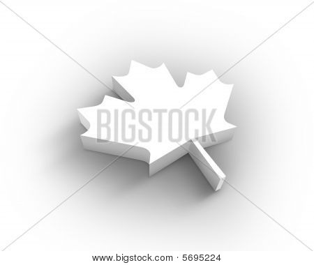 3d 빈 단풍 잎