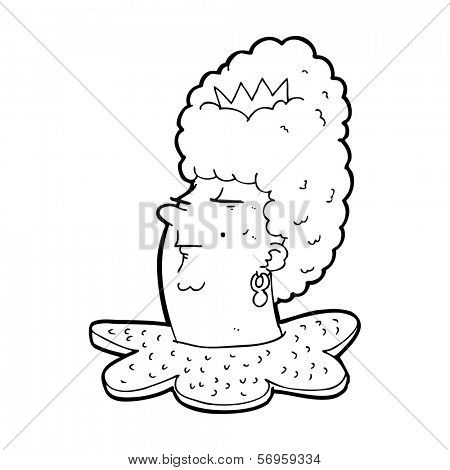 cartoon queen head