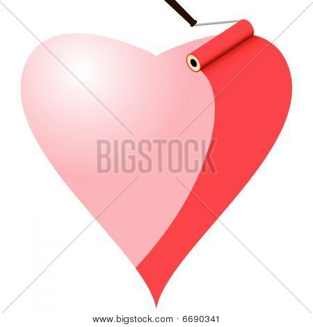 Vector pintado corazón