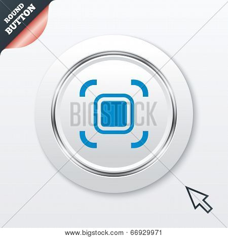 Autofocus zone sign icon. Photo camera settings.