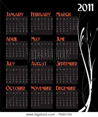 Portrait Layout 2011 Calendar