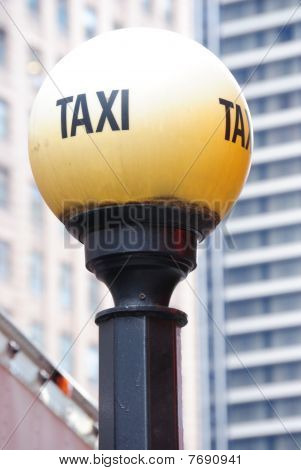 Taxi pouliční lampy