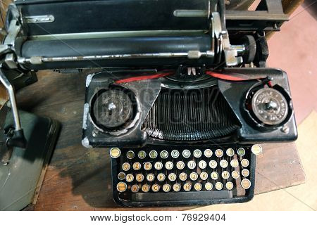 Black Rusty Typewriter Used By Typists Than Once
