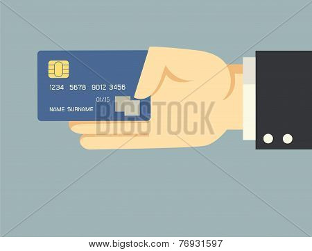 Hand Holding Credit Card