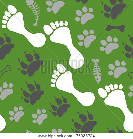 Pattern With Footprints