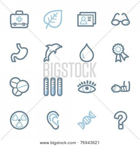 Medicine web icons set