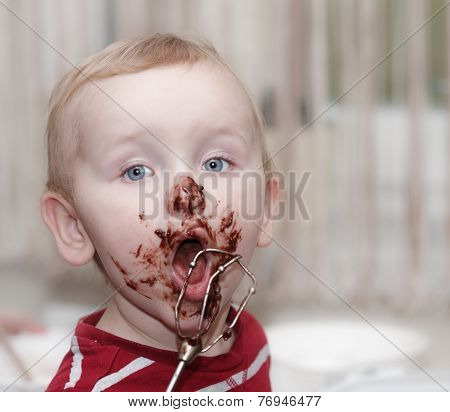 Chocolate On Face