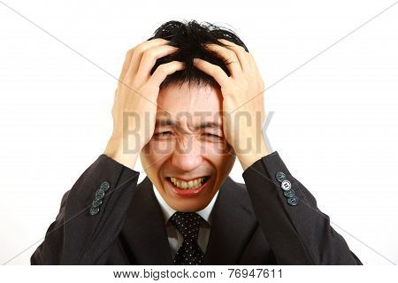 Panicky businessman