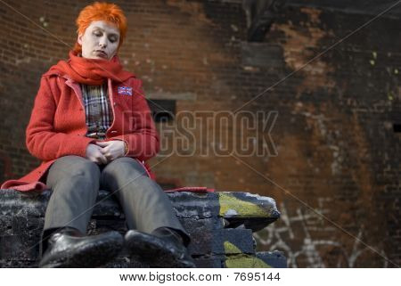 Frau in Trauer
