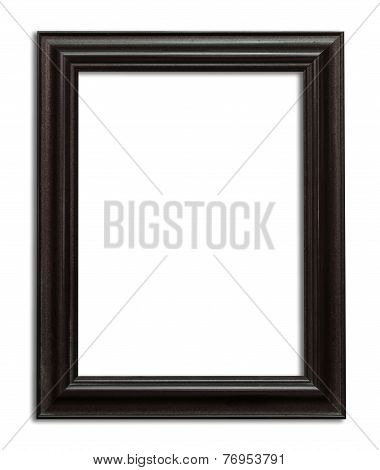 Wood Frame Photo With Clipping Path.