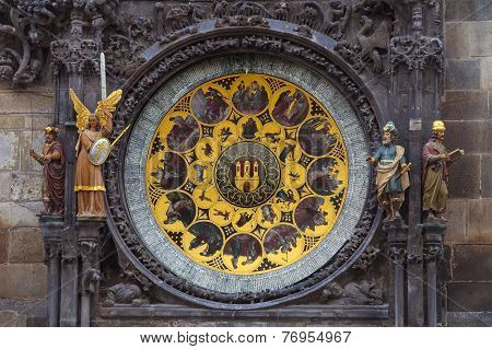 Astronimical clock of old town hall in Prague