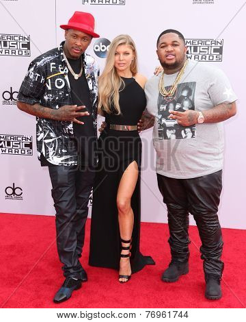 LOS ANGELES - NOV 23:  YG, Fergie, DJ Mustard at the 2014 American Music Awards - Arrivals at the Nokia Theater on November 23, 2014 in Los Angeles, CA