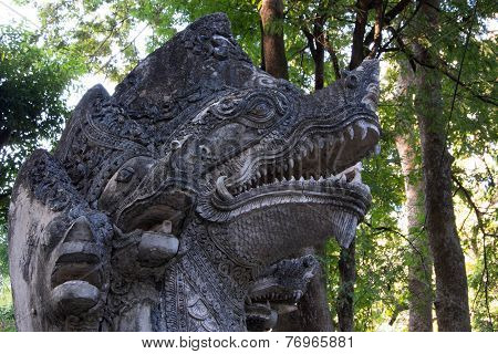 Thailand, Chiang Mai, Umong Temple ( Wat Umong ), Old Religious Staues