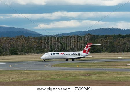 QantasLink Passenger Airliner Taxiing