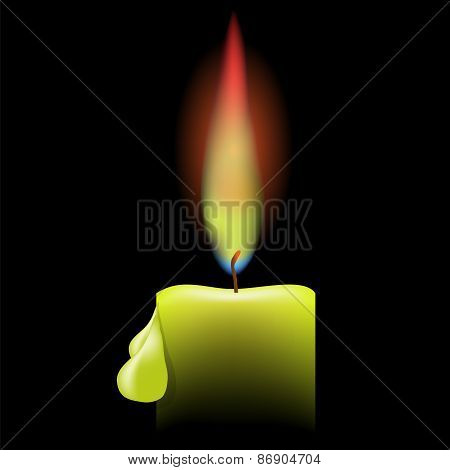 Burning Single Candle