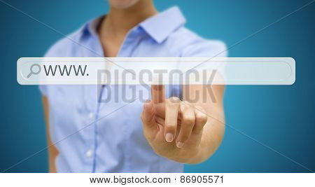 Businesswoman Internet concept