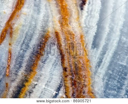 Onyx Is A Banded Variety Of Chalcedony With Chemical Composition Sio2.
