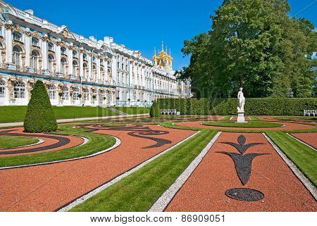 Tsarskoye Selo (Pushkin), Saint-Petersburg, Russia. The Regular Park