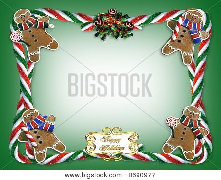 Bonbons et biscuits de Noël frontière