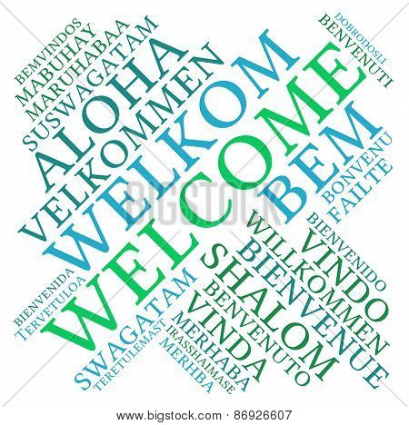 Welcome International Word Cloud
