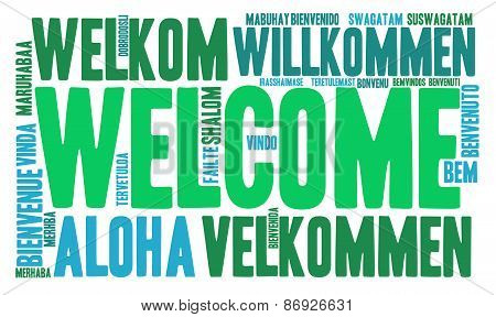 Welcome International Word Cloud
