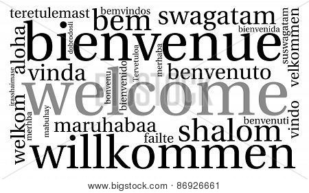 Welcome International Word Cloud