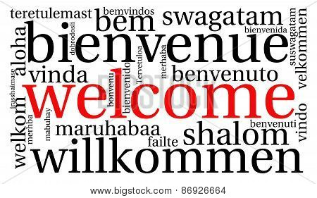 Welcome International Word Cloud
