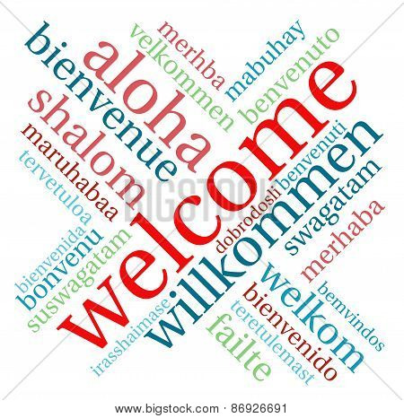 Welcome International Word Cloud