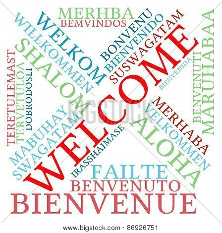 Welcome International Word Cloud
