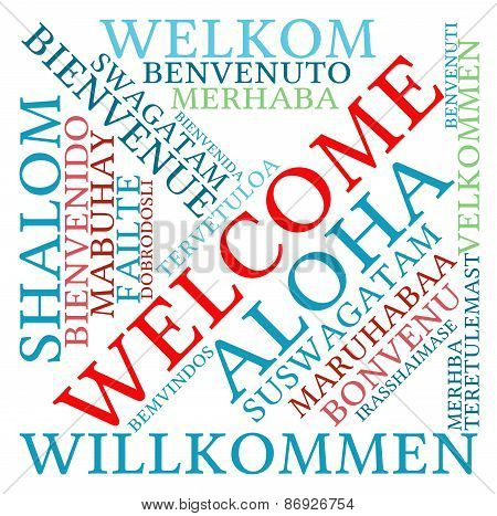 Welcome International Word Cloud
