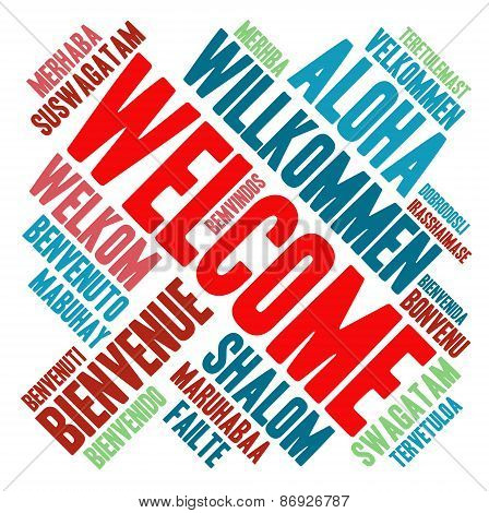 Welcome International Word Cloud