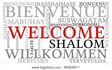Welcome International Word Cloud