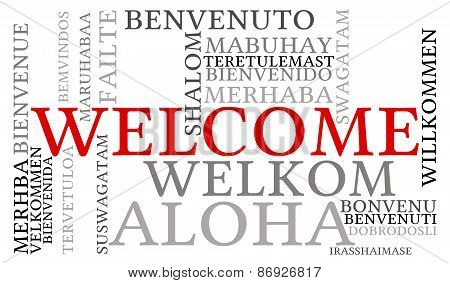 Welcome International Word Cloud