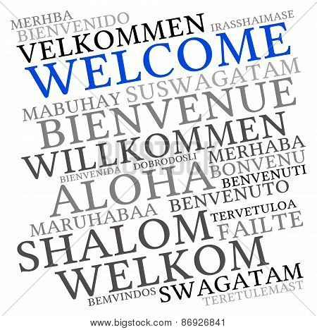 Welcome International Word Cloud