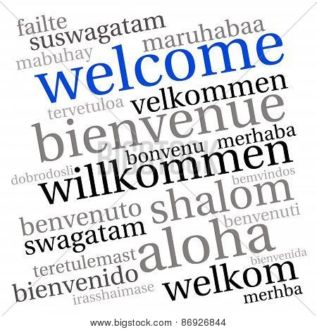 Welcome International Word Cloud