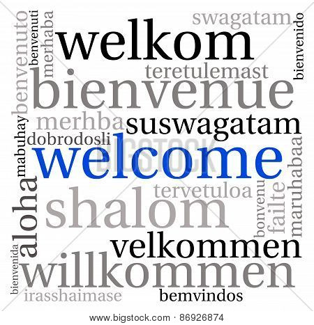 Welcome International Word Cloud