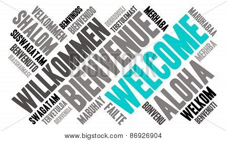Welcome International Word Cloud