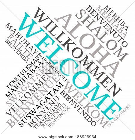 Welcome International Word Cloud