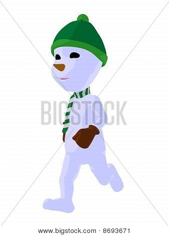 Snowboy Kunst Abbildung silhouette