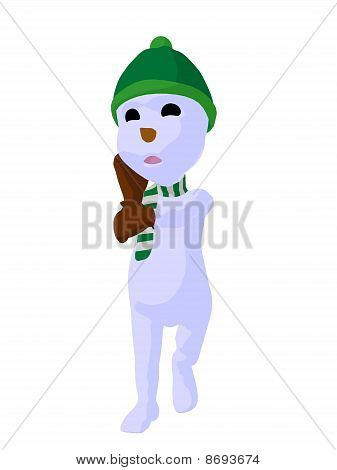 Snowboy Kunst Abbildung silhouette