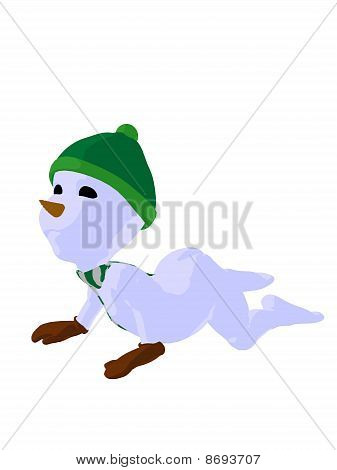 Snowboy Kunst Abbildung silhouette