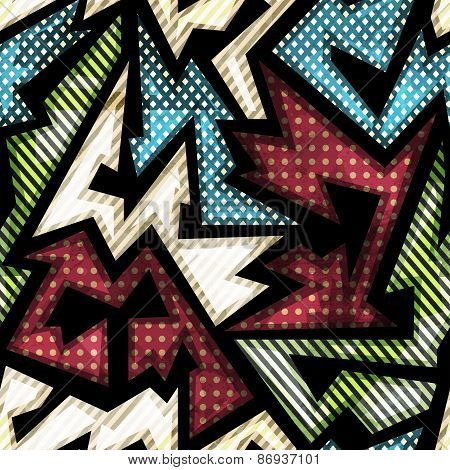 Cloth Geometric Seamless Pattern With Grunge Effect