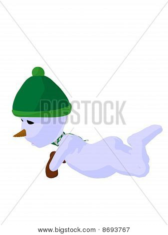 Snowboy Kunst Abbildung silhouette
