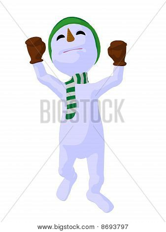 Snowboy Kunst Abbildung silhouette