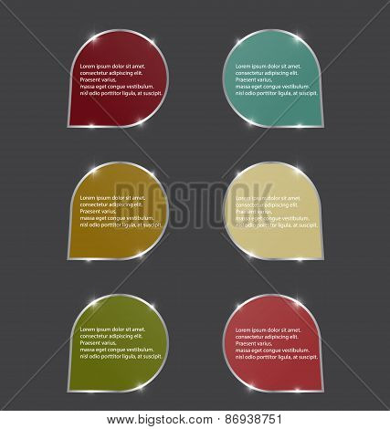 Color Speech Bubbles With Spark. Vector