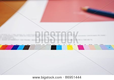 Colour Chart On Digital Printing Offset Industry Work Process