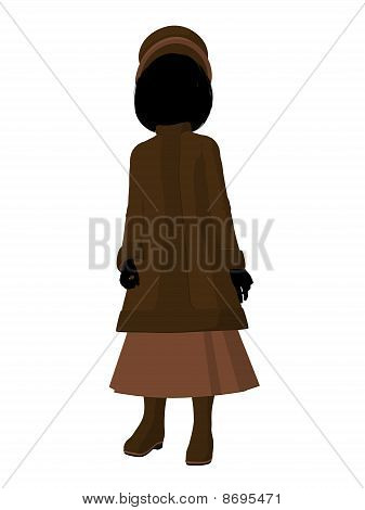 Victorian Girl Illustration Silhouette