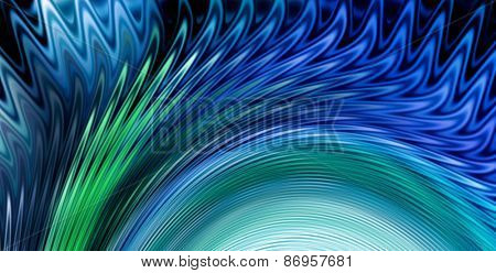 Blue spiral wave or vibration-like abstract background.
