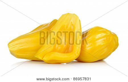 Ripe Jackfruit Isolated On White Background